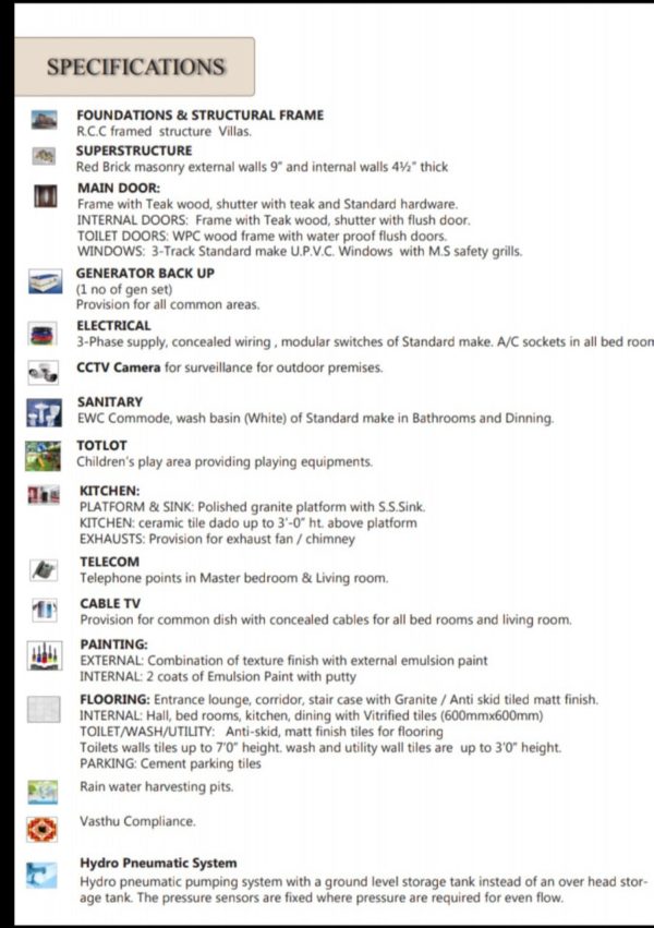 Villas For Sale In Tirupati New Gated community Luxury villas for sale